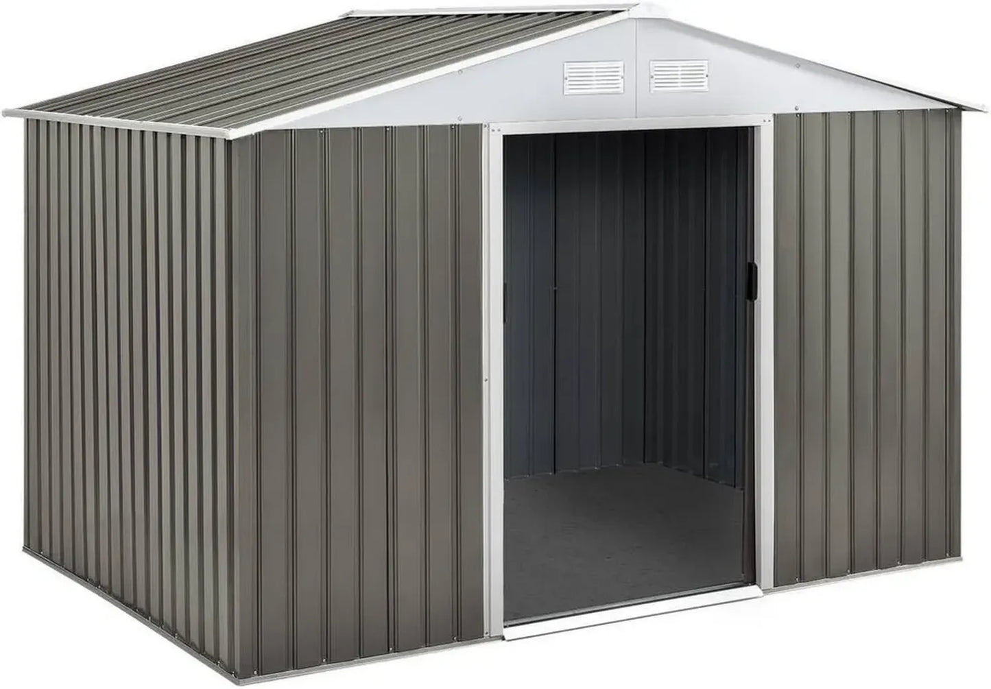 Abris de Jardin en Métal Taupe - 2.71 m² - Modèle Dallas