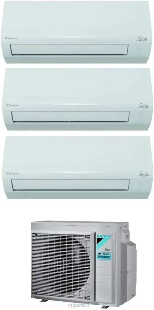 Climatiseur Daikin Siesta 3AMXF52A - Trois unités 9000/9000/12000 BTU, Inverseur et Pompe à Chaleur