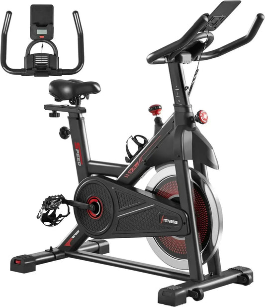 Vélo d'Appartement Silencieux avec Écran LCD et Résistance Réglable - 110 kg